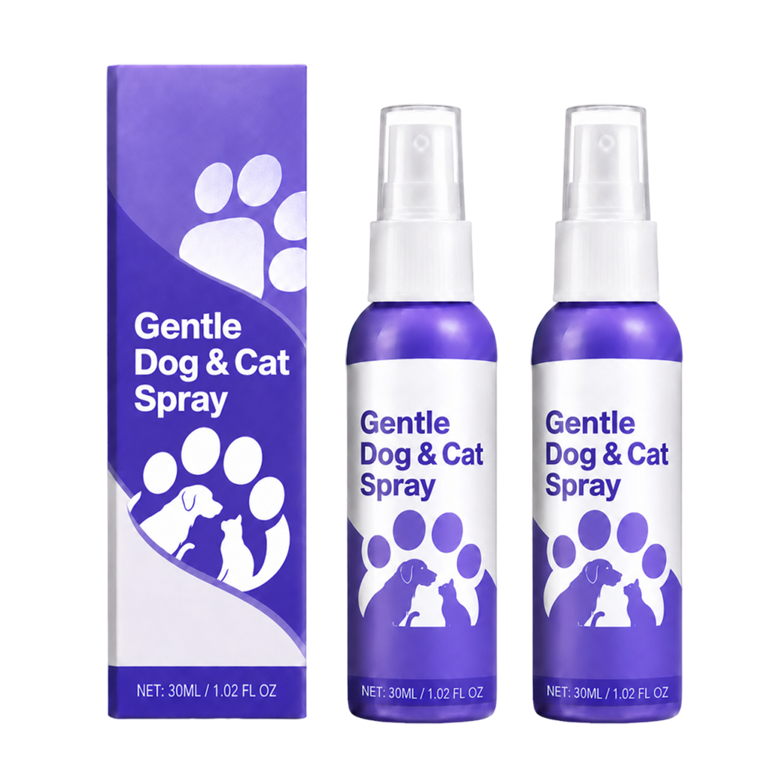 2x Gentle Dog & Cat Spray