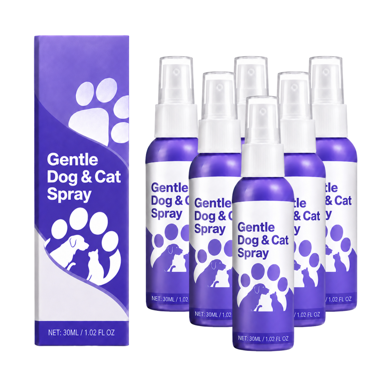 6x Gentle Dog & Cat Spray