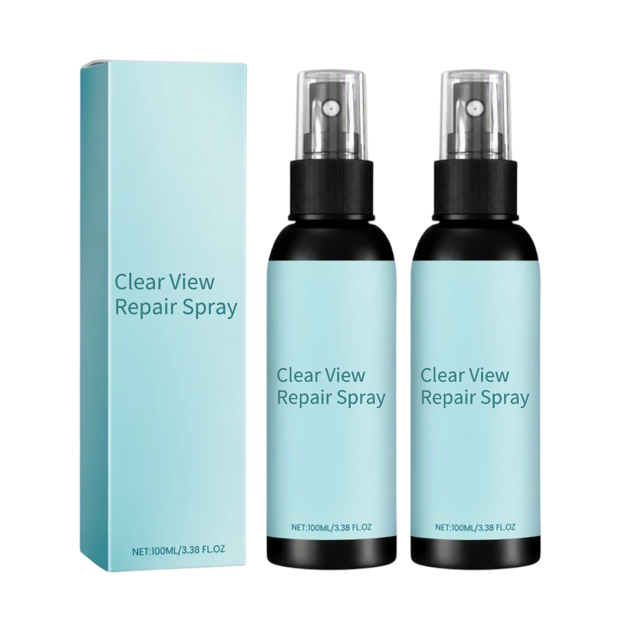 2x Clear View Repair Spray